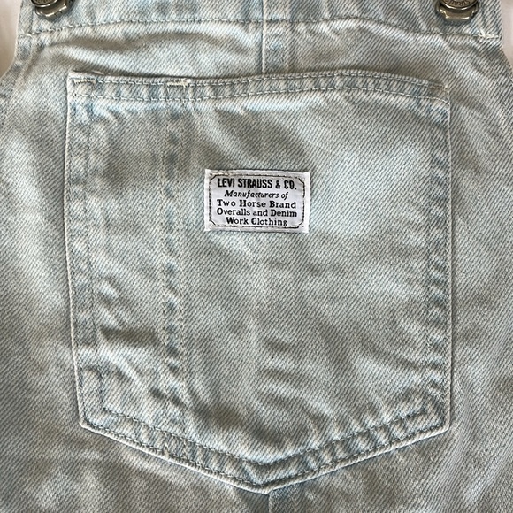 Levis Loose Fit Utility Carpenter Overalls Light Indigo Wash Size S NEW - Picture 6 of 11